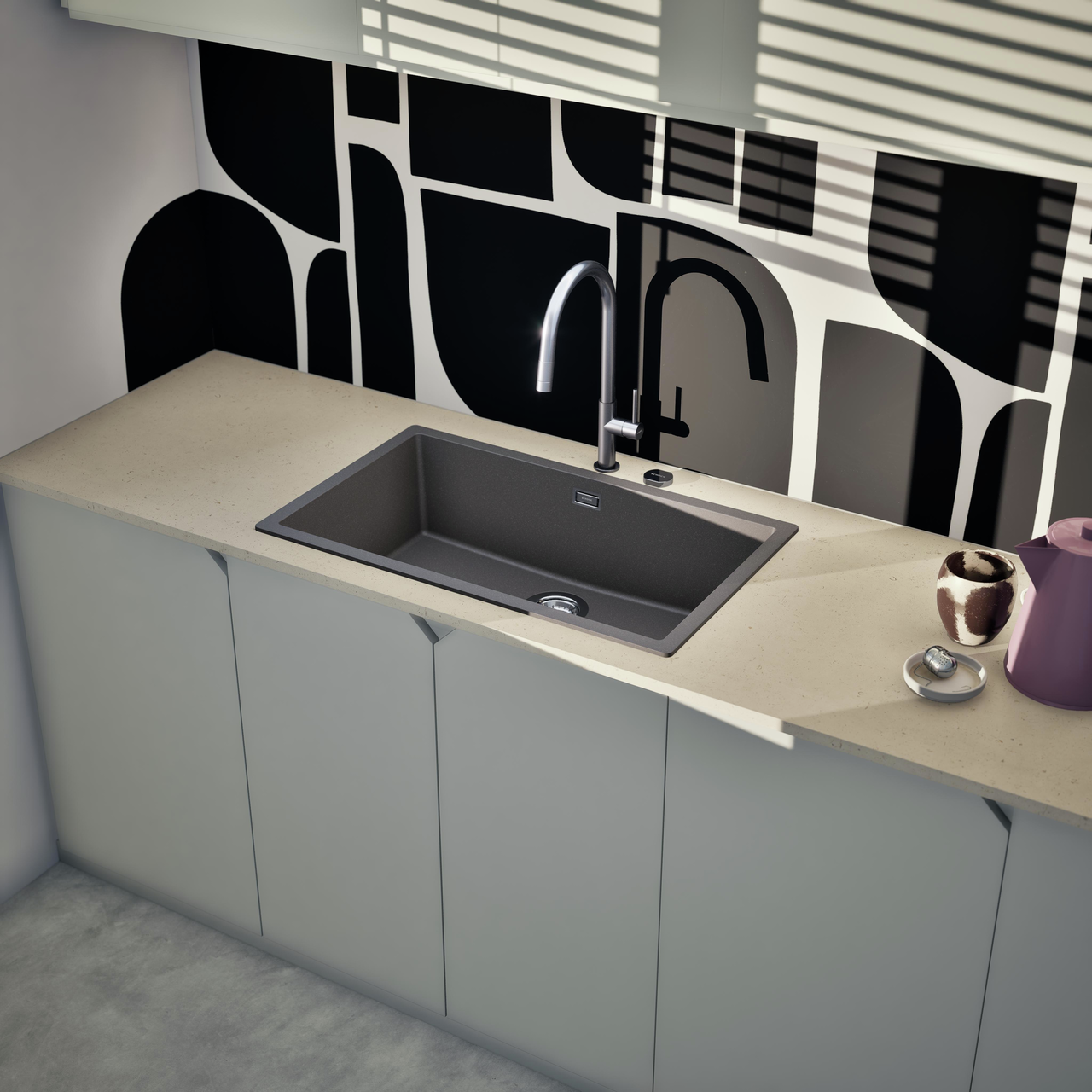 Dřez FORMHAUS D-100LS NERO